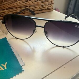 Quay Australia Gradient Black Aviator Sunglasses